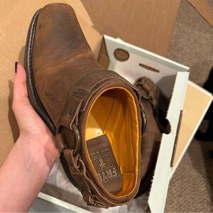 Frye Tan Leather Mule Clogs Size 8.5 M | Harness | NEW